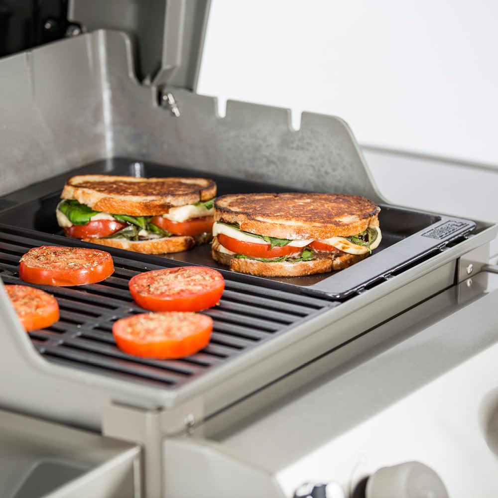 Weber Spirit II Gas Grill Griddle, Porcelain-Enameled Cast Iron, Fits Spirit 200/300 Series, Easy-Clean Surface