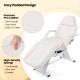 72 Inch Massage Bed with Hydraulic Stool Removable Headrest and Storage Boxes