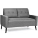 55 Inch Modern Upholstered Sofa Couch with Cloth Cushion