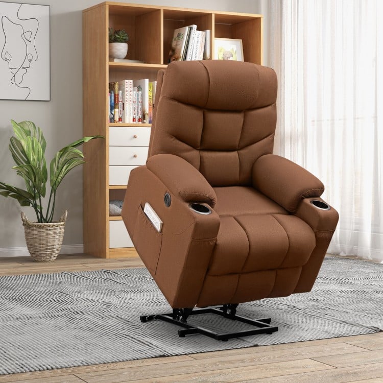Electric Power Lift Recliner Chair with Vibration Massage and Lumbar Heat