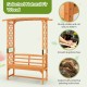 6.5 FT Tall Patio Garden Arbor with Pergola and 2-Seat Bench for Garden Backyard Decoration