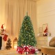 6/7/8 FT Artificial Christmas Tree with 568/830/1182 Branch Tips and 200/250/400 Warm White LED Lights