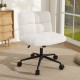 Cross Legged Chair with Wheels with Padded Seat Adjustable Height for Bedroom Study