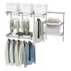 3 to 6 Feet Wall-Mounted Closet System Organizer Kit with Hang Rod