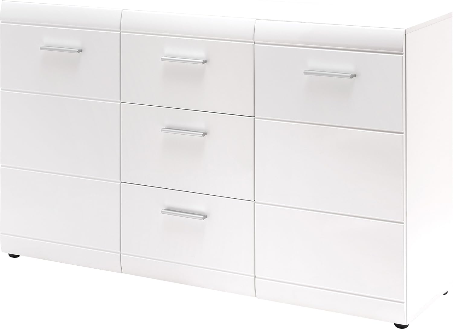 Germania 3523-84 skoskab med højglans front GW -Adana i hvid, 134 x 120 x 36 cm (BxHxD)