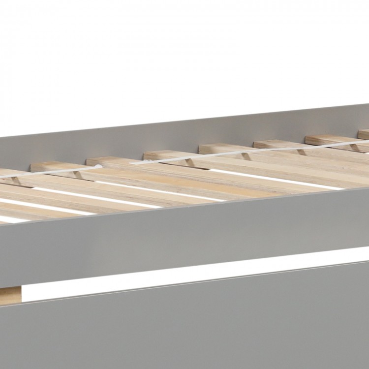 Twin Over Twin Bunk Bed Wood Bed Frame with 2 Storage Drawers and Ladder