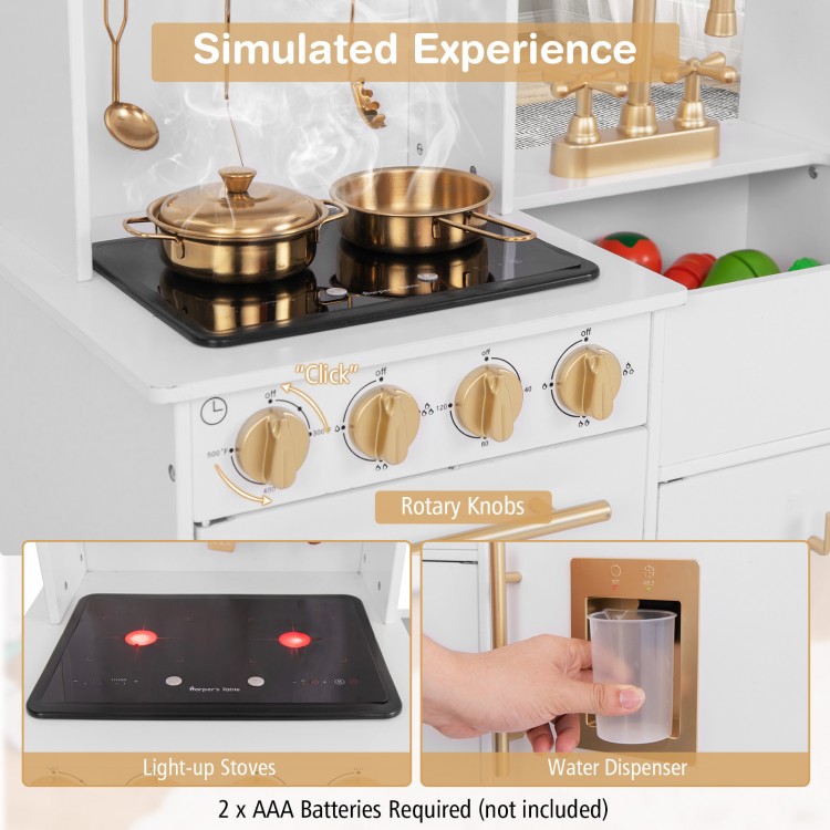 Pretend Play Kitchen for Kids with Coffee Maker