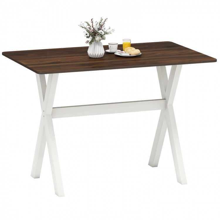 Modern Dining Table Wooden Kitchen Table with X-shaped Frame