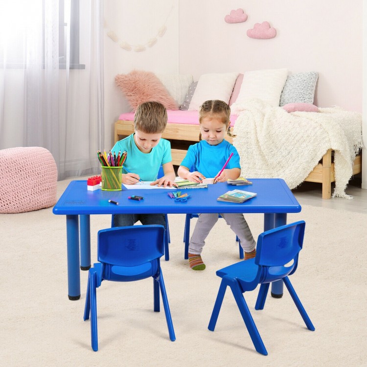 Kids Plastic Rectangular Learn and Play Table