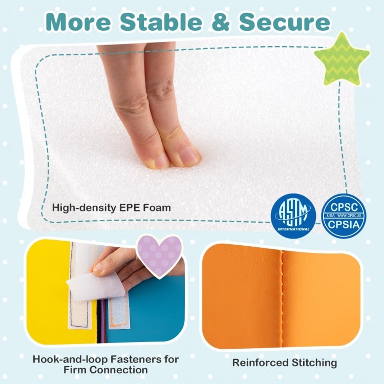 6 Pieces Foam Climbing Blocks Soft Play Climbing for Toddlers with Tunnel