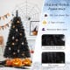 6/7/8 Feet Black Artificial Halloween Christmas Tree with PVC Branch Tips and 210/320/450 Cool White LED Lights