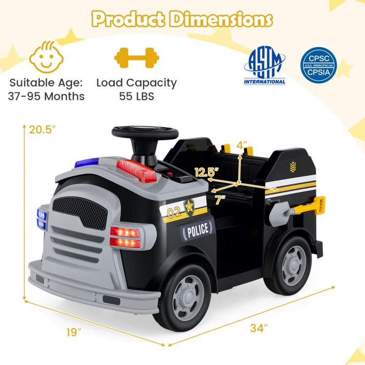 Toddler Fire Toy Car with Shovel and Wrench for Ages 37-95 Months