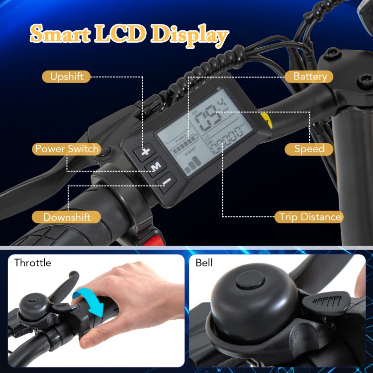 Folding Electric Bicycle with 500W Brushless Motor and Dual Disk Brakes