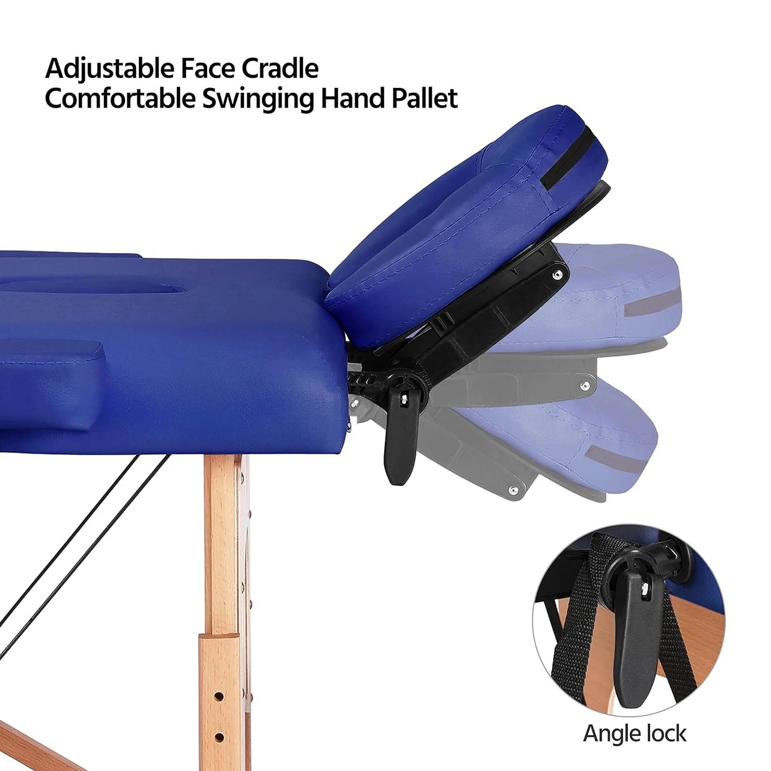 Yaheetech Massage Table Portable Lash Beds Spa Bed Massage Couch Foldable Spa Tables Adjustable 2 Fold with Non-Woven Bag 24 inch, Black