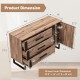 Sideboard Buffet Cabinet Credenza Storage Cabinet with 3 Drawers