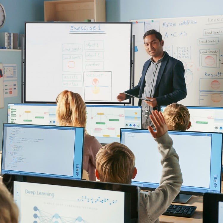 48 x 36 Inches Rolling Double-Sided Whiteboard with Magnetic Surface