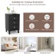 Modern Nightstand with 3 Drawers for Bedroom Living Room