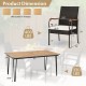 7 Pieces Patio Dining Set with Rattan Armchairs Soft Cushions 2