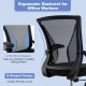 Ergonomic Office Chair Adjustable Swivel Chair with Flip-Up Armrests and Rocking Backrest