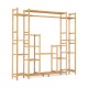 9-Tier Bamboo Plant Stand with Hanging Rack