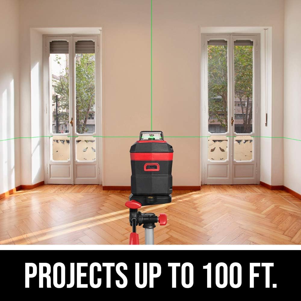 Skil 100ft Self-Leveling Green 360° Cross Line Laser with Tripod & Rechargeable Battery