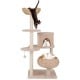 59 Inches Cattail Cat Tower with Sisal Scratching Posts and Soft Hammock