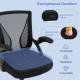 Ergonomic Office Chair Adjustable Swivel Chair with Flip-Up Armrests and Rocking Backrest
