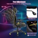 Ergonomic Gaming Chair with Adjustable Height and Reclining Backrest