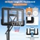 Portable Basketball Hoop with 4.6 to 10 Feet 10-Level Height Adjustable