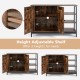 Industrial Kitchen Sideboard Buffet with Open Shelves