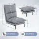 Modern Armless Accent Chair with Ottoman for Living Room