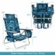 4-Pack 5-Position Outdoor Folding Backpack Beach Reclining Chair with Pillow