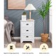 3-Drawer End Storage Wood Side Nightstand