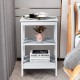 3-Tier Nightstand Set of 2 with Reinforced Bars and Stable Structure