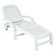 Adjustable Patio Sun Lounger with Weather Resistant Wheels