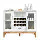Wood Wine Storage Cabinet with Sideboard and Console