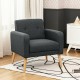 Upholstered Linen Fabric Accent Chair with Stable Rubber Wood Legs