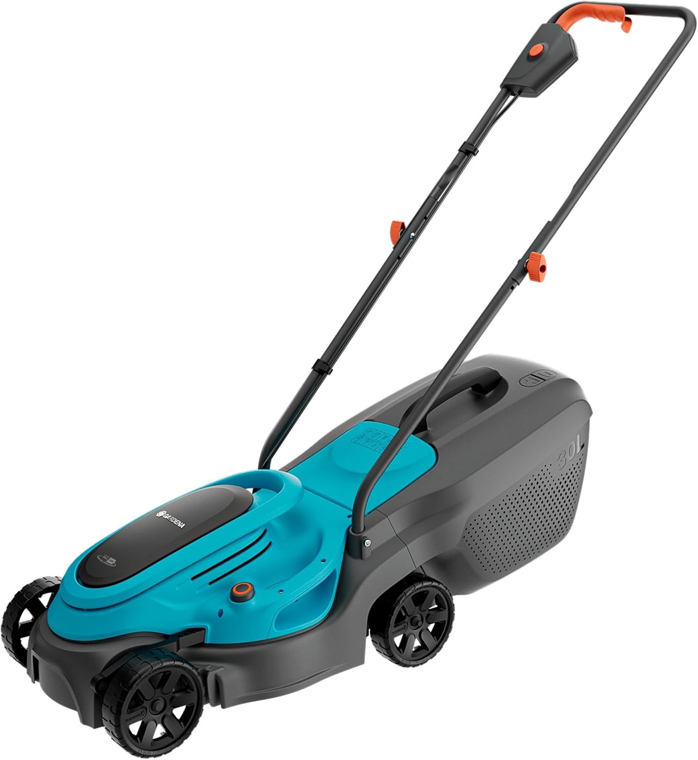 Gardena EasyMax 30/18V Ready-to-use-sæt batteriplæneklipper, 30 cm klippebredde, herunder strøm til alt batteri, kompakt og manøvredygtig, ideel til små haver (14629-20)