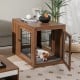 Furniture Dog Crate with Cushion and Double Doors