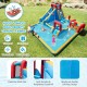 Inflatable Double Water Slide Park 9-in-1 Giant Bounce House 750W Blower Included