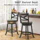 27/31 Inch Swivel Bar Stools Set of 2 with Hollow Back and Soft-padded Seat