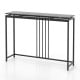 47 Inch Console Table Narrow Entryway Table with Faux Marble Tabletop