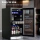 15 Inch 100 Can Built-in Freestanding Beverage Cooler Refrigerator with Adjustable Temperature and Shelf