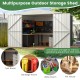 7.5 x 6.3 FT Metal Outdoor Storage Shed with Lockable Door