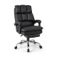 Ergonomic Adjustable Swivel Office Chair with Retractable Footrest