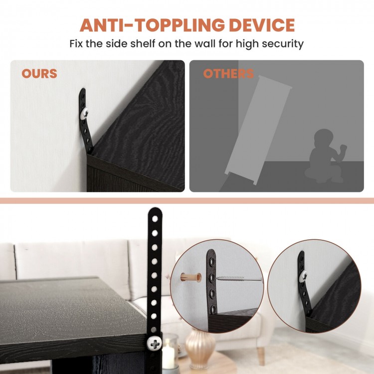 2-In-1 TV Stand with 4-tier Bookshelf for TVs up to 50 Inch