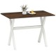 Modern Dining Table Wooden Kitchen Table with X-shaped Frame