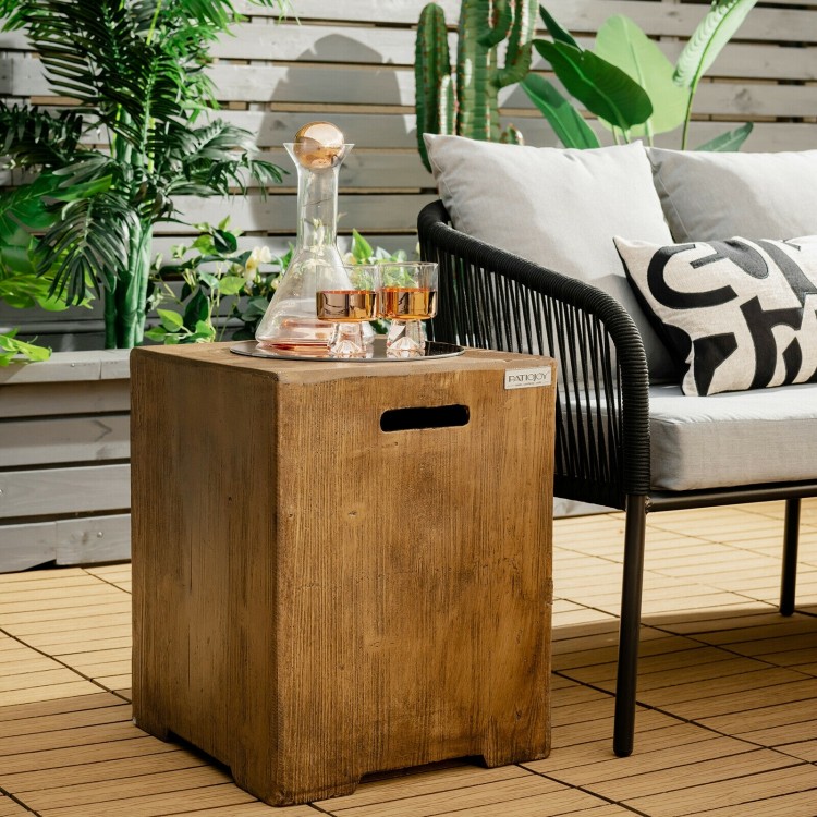 16 Inch Outdoor Hideaway Table Cover for Standard 20 LBS Propane Tank-B