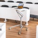 Mobile Standing Laptop Desk with Tablet Holder and 4 Rolling Casters