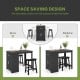 3-Piece Bar Table Set for 2 with 2 Saddle Stools for Dining Room